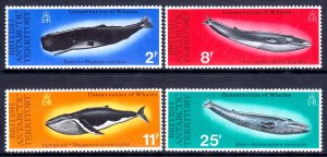 British Antarctic Territory 1977 Whale Conservation MNH Set SG 79-82 CV £24