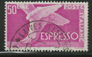 Italy Republic Special Delivery 1955-56 50L Wmk Star Used A16P52F206