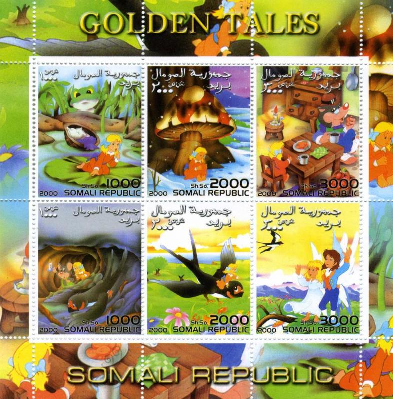 Somalia 2000 GOLDEN TALES Alice in Wonderland Sheet Perforated Mint (NH)