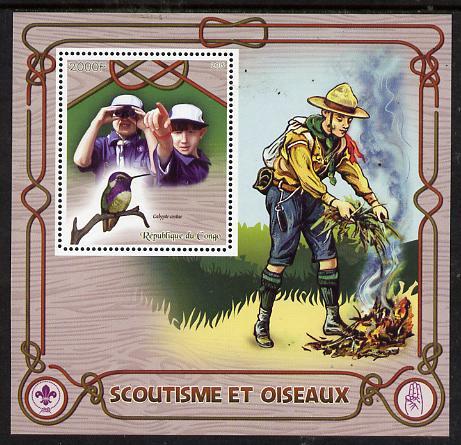Congo 2015 Scouts & Birds perf deluxe sheet #2 contai...