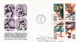 1984, Olympics Games, Block/4, Art Master, FDC (E14984)