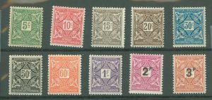 Ivory Coast #J9-J18 Unused Single (Complete Set)