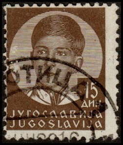 Yugoslavia 128 - Used - 15d King Peter II (1935)