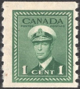 Canada SC#263 1¢ King George VI: Naval Uniform Coil Single (1943) MLH