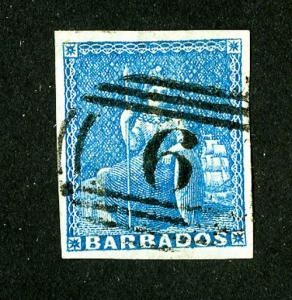 Barbados Stamps # 2 4 Margins Super Scott Value $80.00