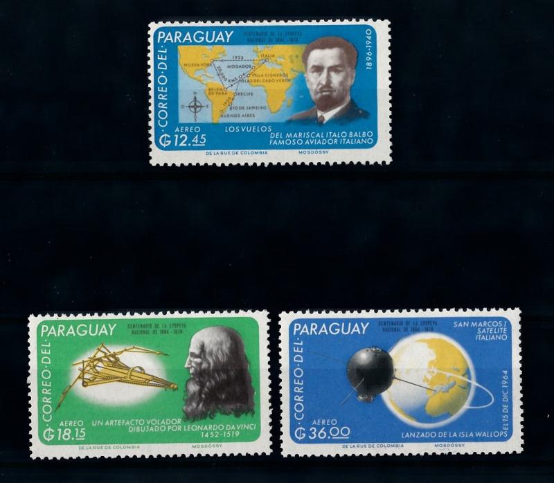 [72398] Paraguay 1966 Space Travel Weltraum Italian Contribution Airmail MNH