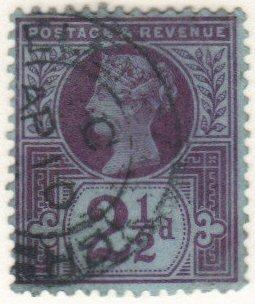 Great Britain #114 used - 2-1/2p Victoria