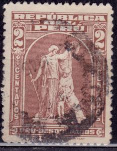 Peru, 1962, Postal Tax, 1938 type, Protection by John Ward, 2c, Scott# RA40, u