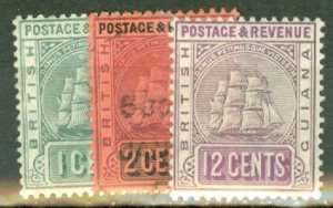 JS: British Guiana 160-170, 172-177 mint/used (no 171A) high values mint CV $227