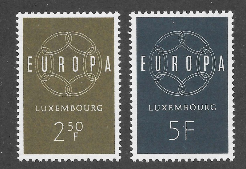 Luxembourg Scott 354-55 MNHOG - 1959 EUROPA Issue - SCV $2.65