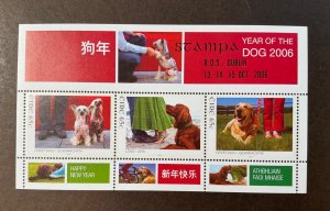 IRELAND MNH #1644  Souvenir sheet *2006* Love issue / dogs STAMPA OVERPRINT