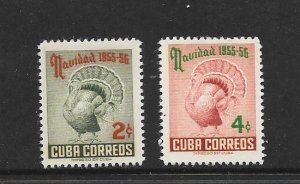 BIRDS - CUBA #547-8  TURKEYS  MNH