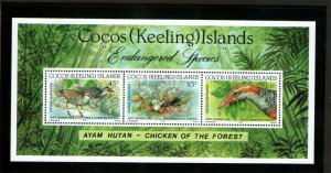 Cocos Island 1992 Sc 263 WWF set MNH