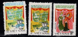 Unified Viet Nam Scott 1439-1441 Perforate Cambodia friendship set Unused