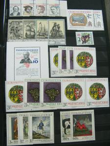 Czechoslovakia Stamps Mint NH Sets And Souvenir Sheets