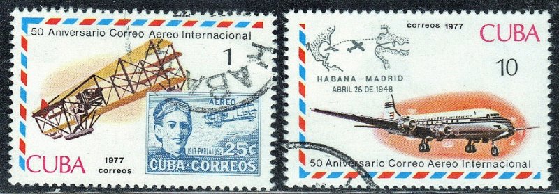 CUBA SC# 2160+63  **USED** 1977   10c   SEE SCAN