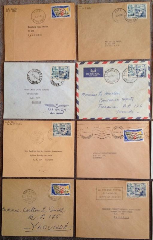 1960-61 LOT/21 Local Covers, CAMEROUN WEST AFRICA / YAOUNDE, Douala Makak MORE!