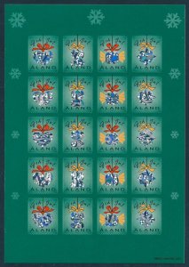 [109505] Aland 2001 Christmas Seals Hologram Jul Self adhesive sheet MNH