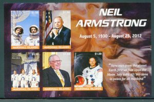 MARSHALL ISLANDS 2022 10th MEMORIAL NEIL ARMSTRONG  IMPERF SHEET MINT NH