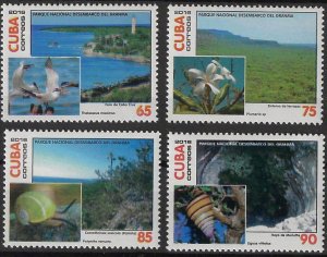 CUBA Sc# 5837-5840  GRANMA NATIONAL PARK  Cpl set of 4  2016  MNH