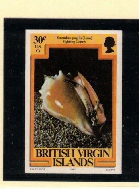 VIRGIN ISL. Sc 375 NH ISSUE OF 1970 - RARE IMPERF W/CERTIFICATE - (WG02)