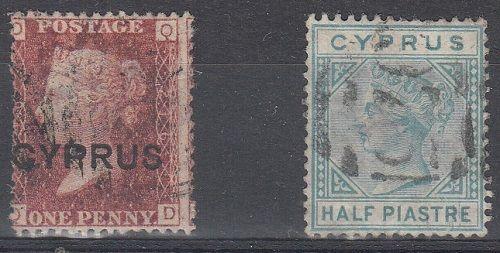 Cyprus Scott 2 (plate 216), 11 Used (Catalog Value $107.50)