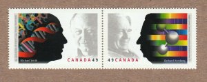 NOBEL PRIZE WINNERS DR.HERZBERG DR.SMITH DNA Canada MNH-VF 2004 #2062a q05