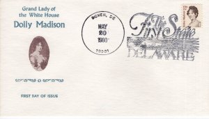 DOLLY MADISON FDC,  DOVER, DE  1980  FDC16612