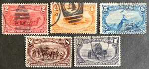 US Scott# 286-90 used Trans-Mississippi Exposition F/VF