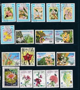 D397518 Laos Nice selection of VFU (CTO) stamps