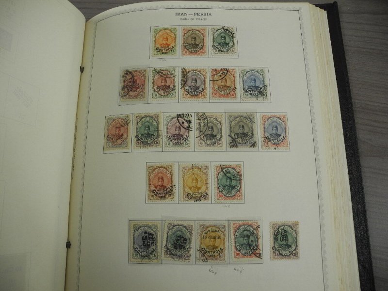 PERSIA, Fantastic Stamp Collection mounted/partially glued in a Minkus