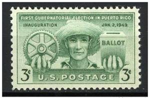 USA 1949  Scott 983 MNH - 3c, Puerto Rico Election
