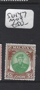 MALAYA JOHORE    (PP2303B) SULTAN  $5.00   SG 147   MOG 