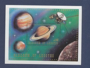 LESOTHO  - Scott 320 - MNH S/S - Space - Saturn - 1981