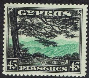 CYPRUS 1934 FOREST SCENE 45PI TOP VALUE  