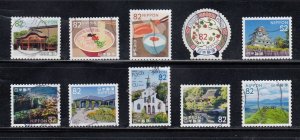 Japan 2016 Sc#4234a-j My Journey Stamp Series No. 4: Kyushu Used