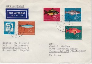 Germany # B396-399, Fish, Complete Set on a Commercial Cover