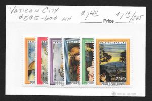 VATICAN CITY Sc#595-600 Mint Never Hinged Complete Set