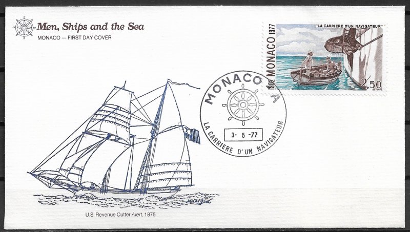 1977 Monaco 1058 The Career of a Fisherman Catching Opah Fish FDC