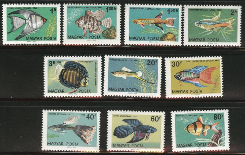 HUNGARY Scott 1437-1446 MNH** Firsh stamp set 1962