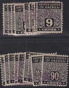 US PN1-18 Savings Stamp Used Just F- VF Complete Set Many With Circular Cancels