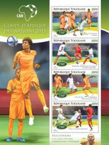 TOGO 2015 SHEET AFRICA CUP OF NATIONS FOOTBALL SOCCER SPORTS tg15103a