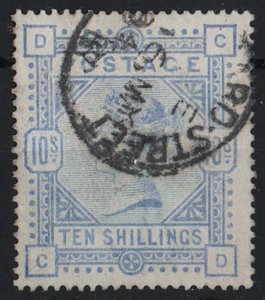 GB 1883 10s pale ultramarine sg183a gu, pale shade