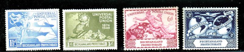 BECHUANALAND  PROTECTORATE #149-152   1949  UPU  ISSUE MINT  VF NH  O.G