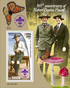 Sierra Leone - 2022 Robert Baden-Powell - Stamp Souvenir Sheet - SRL220135b1