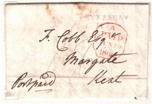 GB KENT Historic Letter *SCROPHULA* 1806 Faversham HOSPITAL Poor MEDICAL MAL569 