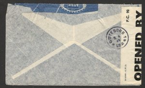 CHILE TO SWEDEN  - AIRMAIL CENSORSHIP COVER - 1945.