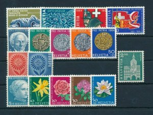 Switzerland 1964 Complete Year Set  MNH