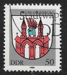 Germany DDR #2464 50pf City Arms - Neubrandenburg ~ CTO