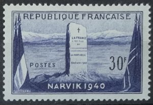 FRANCE 1952 NORVIK SG1143  LIGHTLY MOUNTED MINT